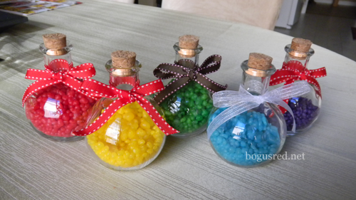 multicolored favors